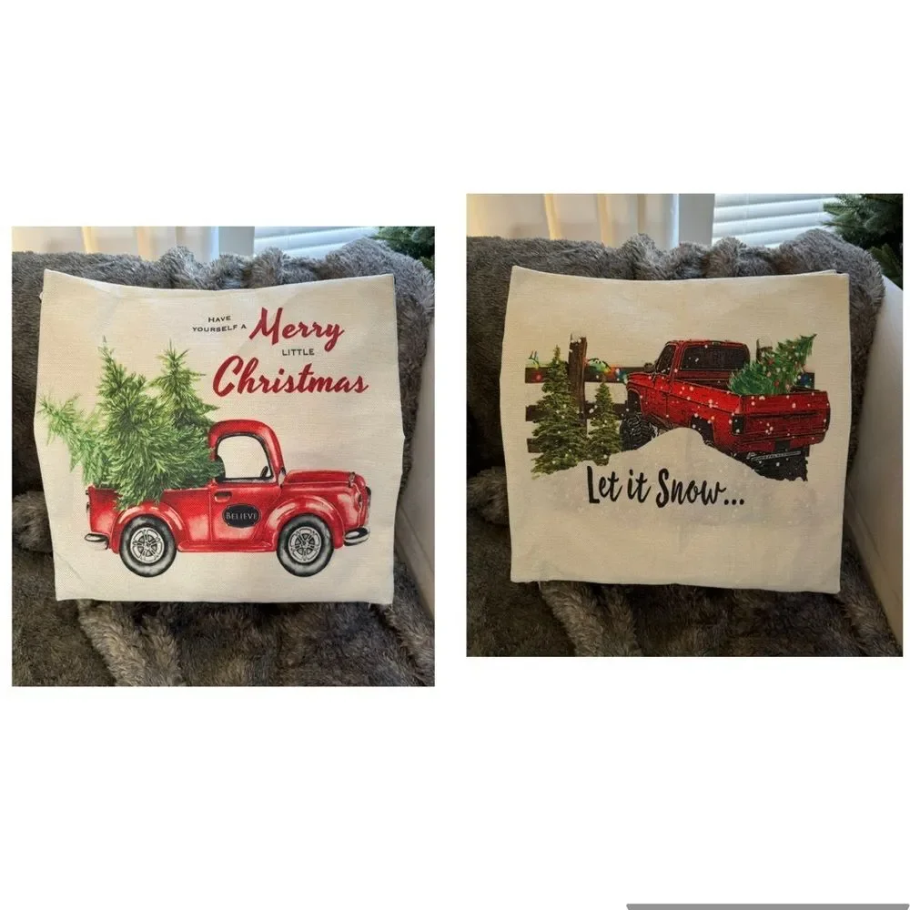 Christmas Pillow Covers Set NWOT